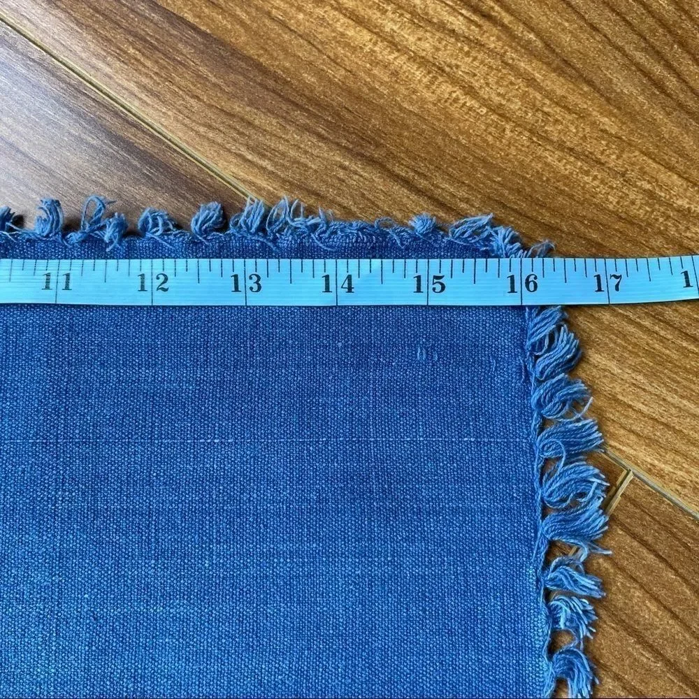 Vintage Set of 2 Blue Placemats/ Doilies/ Napkins